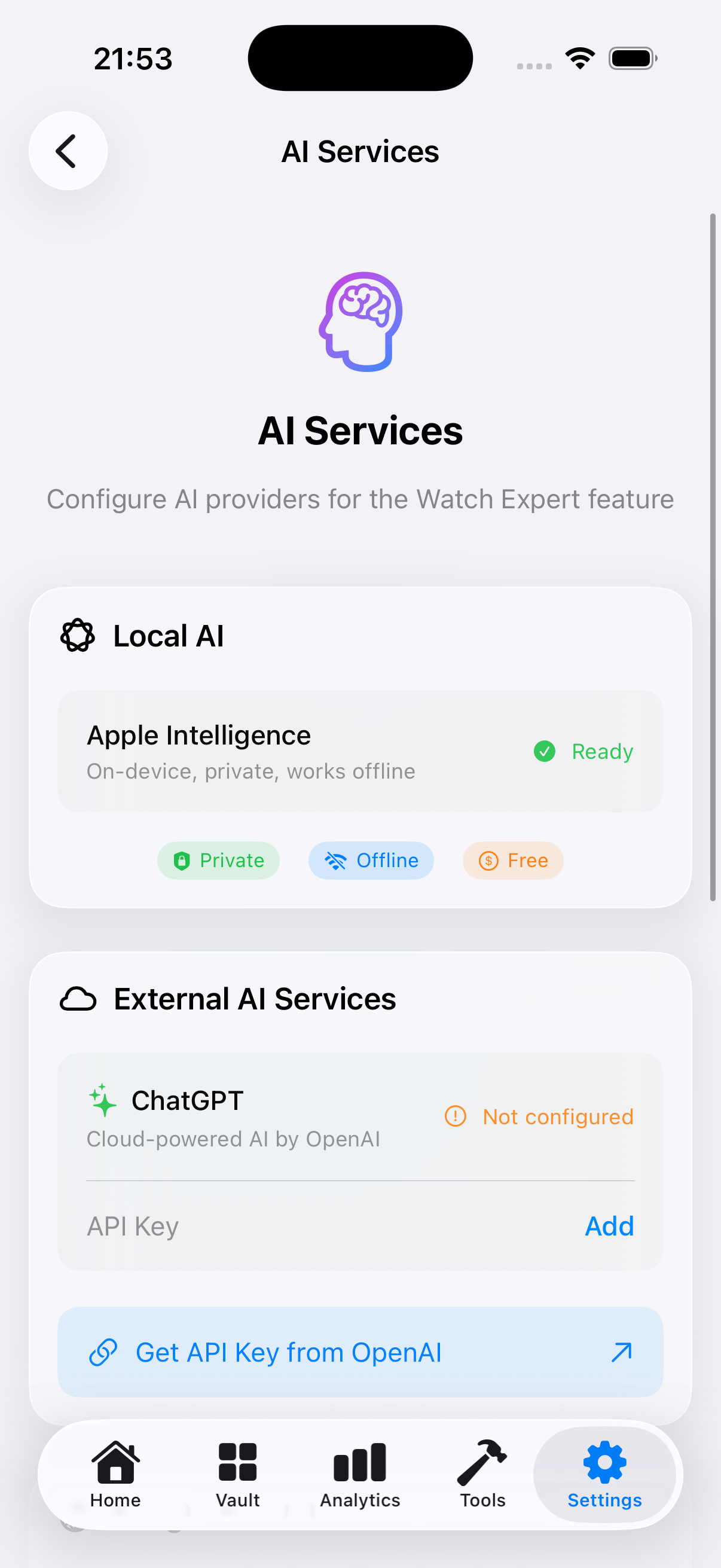 AI Watch Expert screenshot